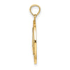 14K TURKS AND CAICOS Circle with Sailboat Charm