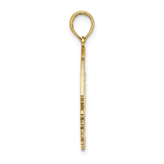 14K Polished CURACAO Under Angelfish Charm