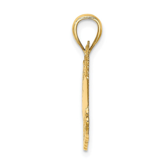 14K Large Polished BARBADOS Cruise Ship Charm