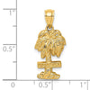 14K ARUBA On Palm Tree Pendant