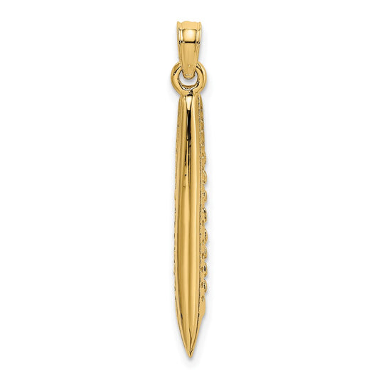 14K 3-D Polished Cruise Ship Charm