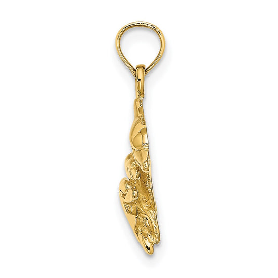 Gold Polished Dolphin Pendants