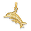 Gold Polished Dolphin Pendants