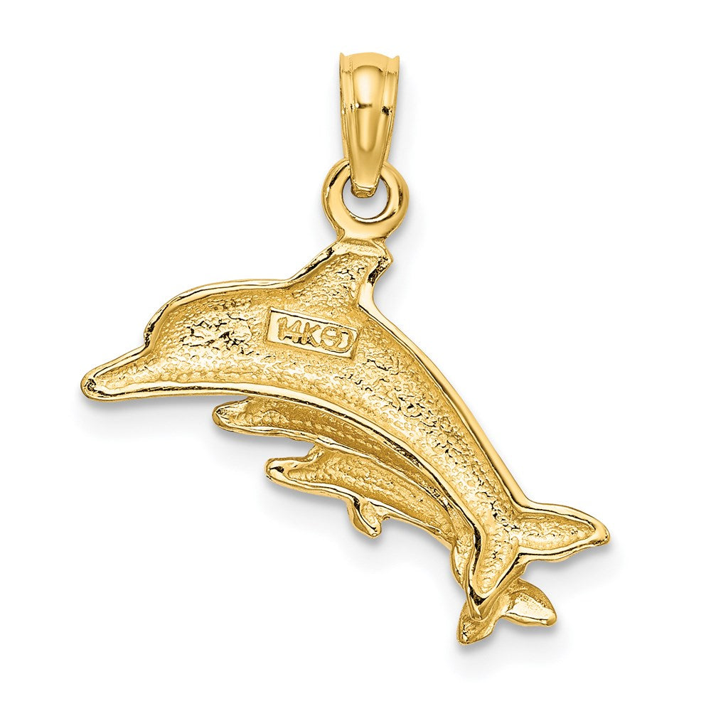 Gold Polished Dolphin Pendants