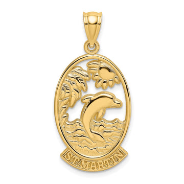 14K ST. MARTIN with Dolphin Sunset Charm