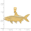 14K 3-D Textured Oxeye Tarpon Fish Charm