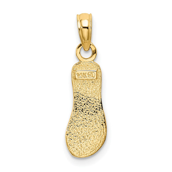 Gold Polished Flip-flop Pendant