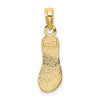 Gold Polished Flip-flop Pendant