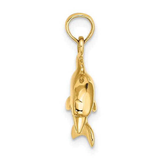 Gold Polished Dolphin Pendants