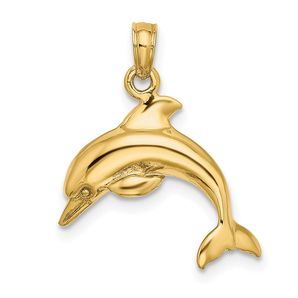 Gold Polished Dolphin Pendants