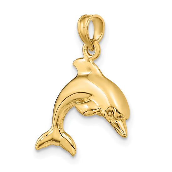 Gold Polished Dolphin Pendants