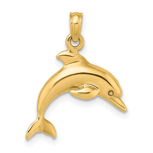 Gold Polished Dolphin Pendants