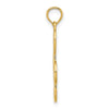 14K Textured Treble Clef Charm