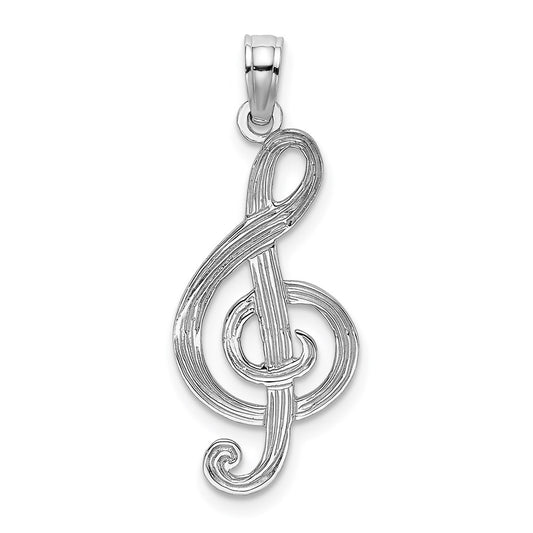 Gold Treble Clef Pendant