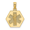 Gold Polished Medical Pendants