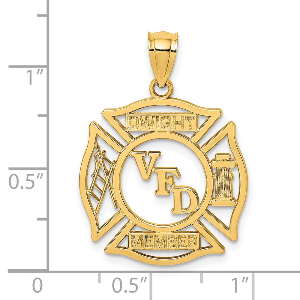 Gold Polished First Responder Pendants
