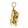 14K 3-D HOLY BIBLE with Lord's Prayer and Moveable Pages Pendant