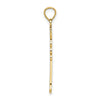 14K Double Sided Textured Cross Charm