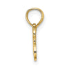 14K HEART JESUS Script Charm
