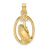 Gold Praying Hands Pendants