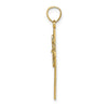 14K Cross with Flower Charm
