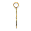 14K 4-Leaf Clover Cross Charm