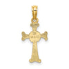 14K 4-Leaf Clover Cross Charm