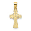 14K Solid Cross with Eternity Rings Cross Charm