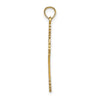 14K Beaded Tip Cross with Heart Center Charm