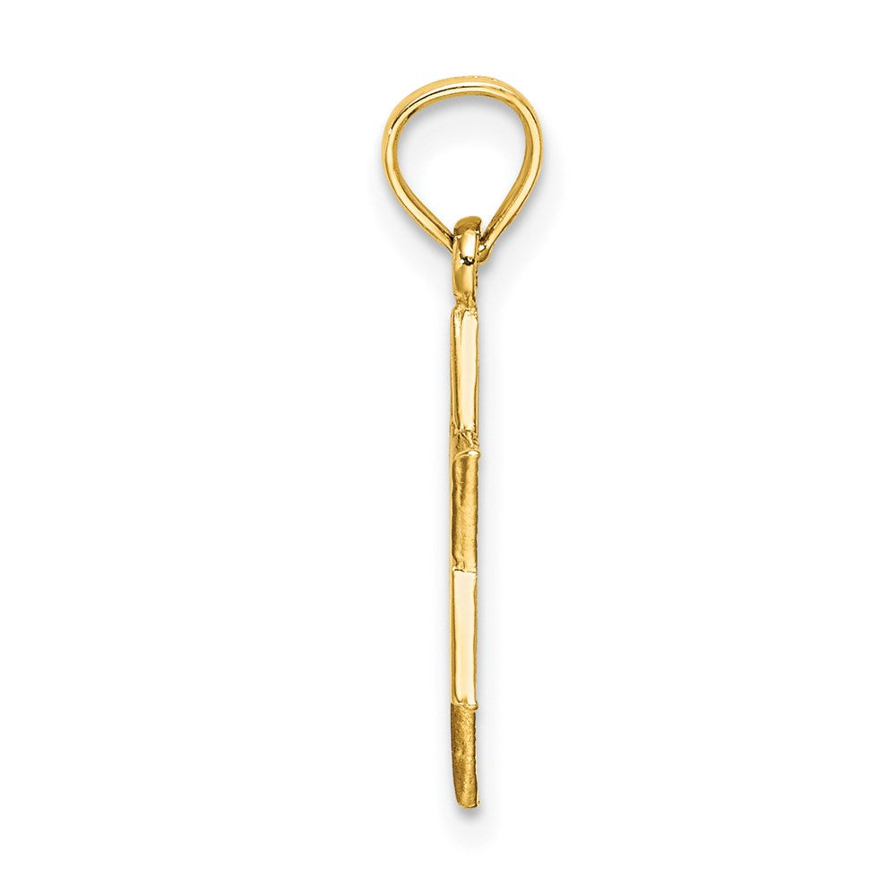 14K Textured Swirls Star Of David Charm