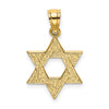 14K Textured Swirls Star Of David Charm