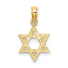 14K Textured Star Of David Charm