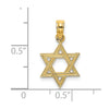 14K Textured Star Of David Charm