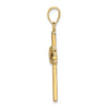 14K Beaded -X- Center Design Cross Charm