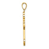 14K Scroll Cross with Sunburst Center Charm