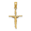 14K Small Polished Crucifix Charm