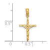 14K Small Polished Crucifix Charm