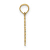 14K Textured Star Of David In Scalloped Heart Charm