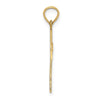 14K Textured Cross with Flared Tips Charm