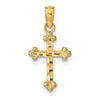 14k Diamond-cut Cross Pendant