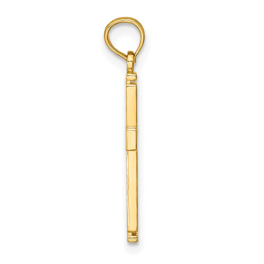 14k Cut-out Cross Pendant