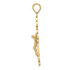 14K Crucifix with Budded Tips Charm