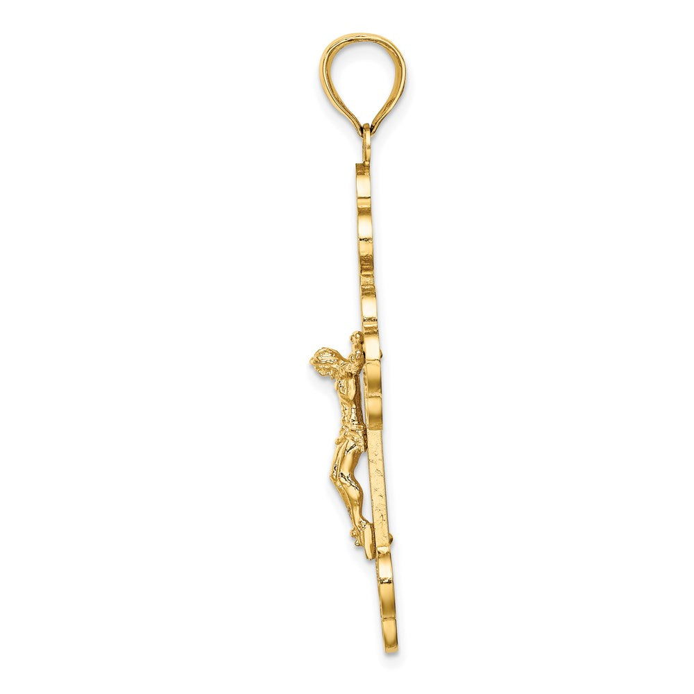 14K Crucifix with Budded Tips Charm
