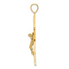 14K Cut-Out Crucifix with Center Circle Charm