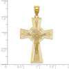 14K Cut-Out Crucifix with Center Circle Charm
