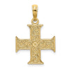 14K Greek Cross With Swirl Design Charm