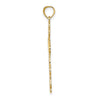 14K Polished Lace Trim Cross Charm