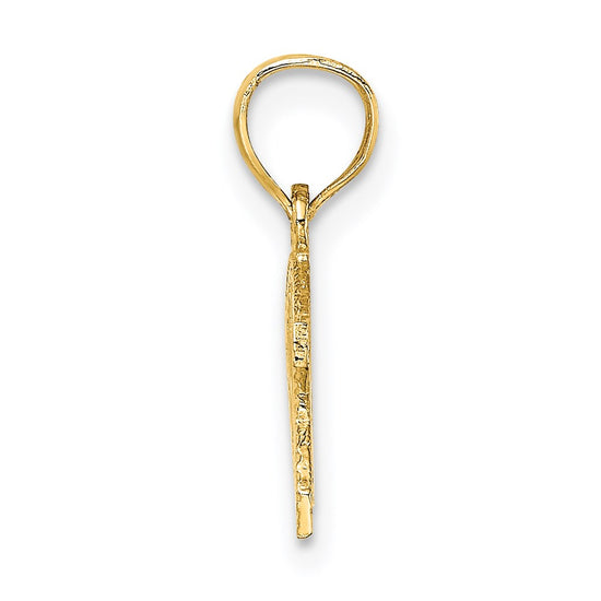 14K WWJD Ichthus Fish Charm
