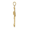 14K Crucifix with Sunburst Charm