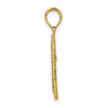 14K Cross with Textured Border Design Charm